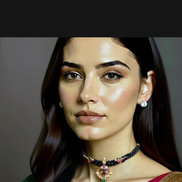 Elegant Gold and Pink choker - Picture 1 of 9